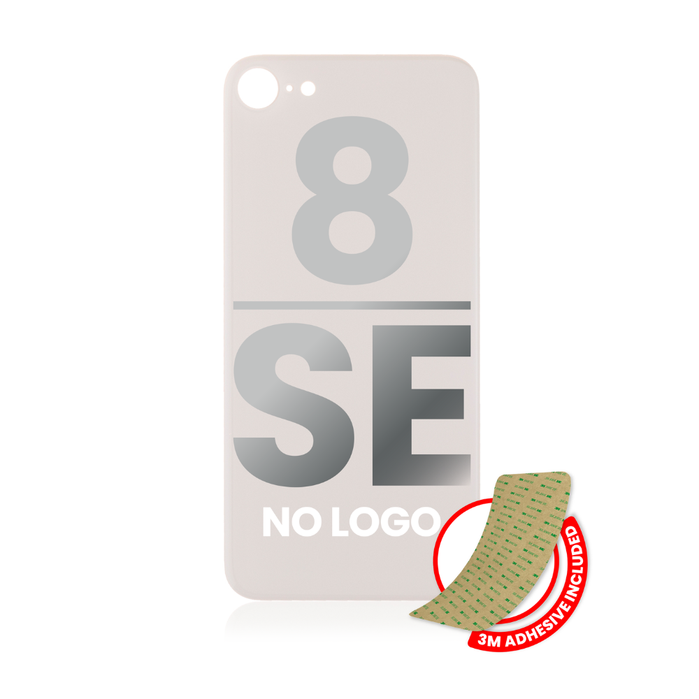 Vidrio Trasero Con Adhesivo 3M Compatible Para IPhone 8 / SE (2020) (Sin Logotipo / Orificio Grande Para Cámara) (Oro)