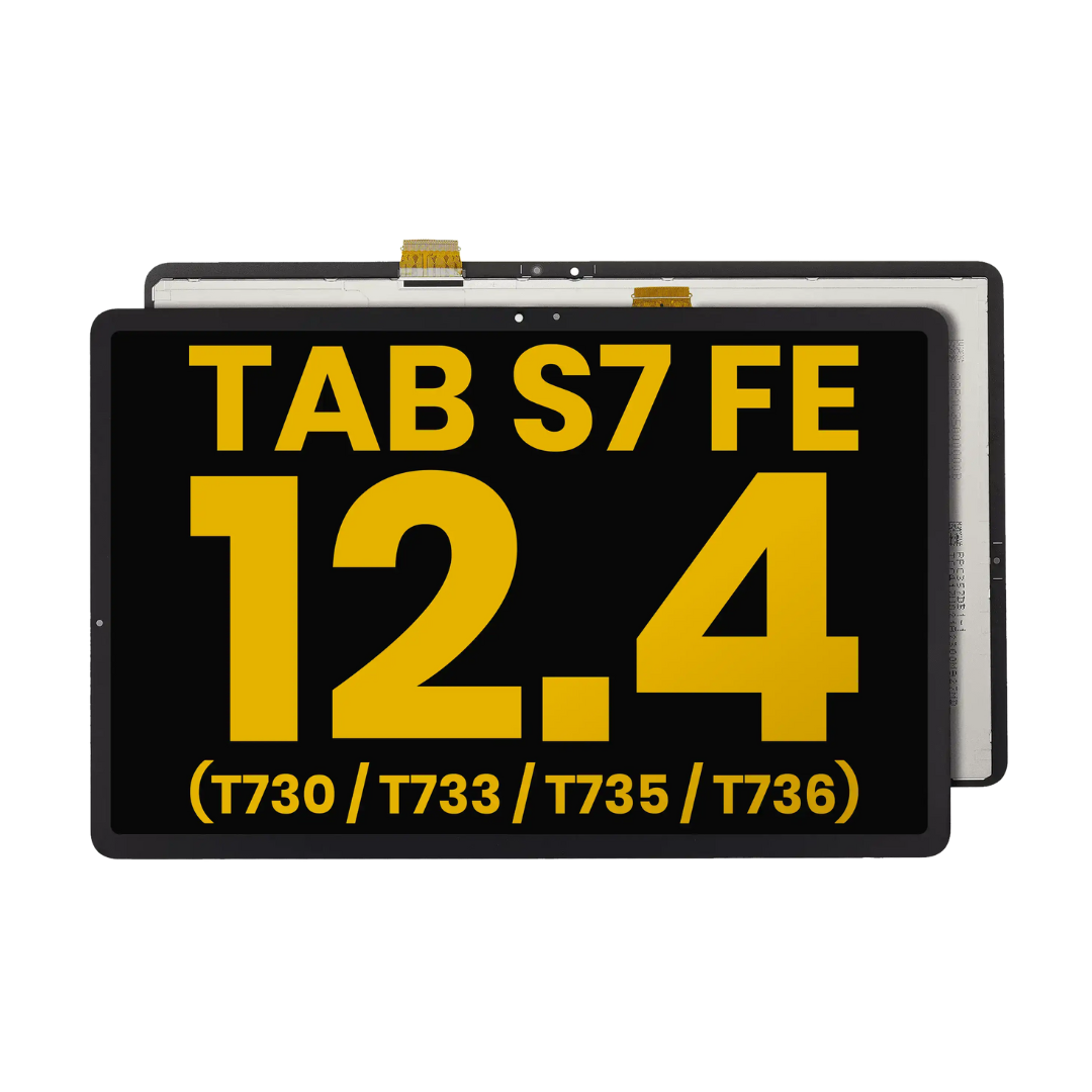 Pantalla LCD sin marco compatible con Samsung Galaxy Tab S7 FE de 12,4" (T730/T733/T735/T736) (2021) (reacondicionada) (Negro)