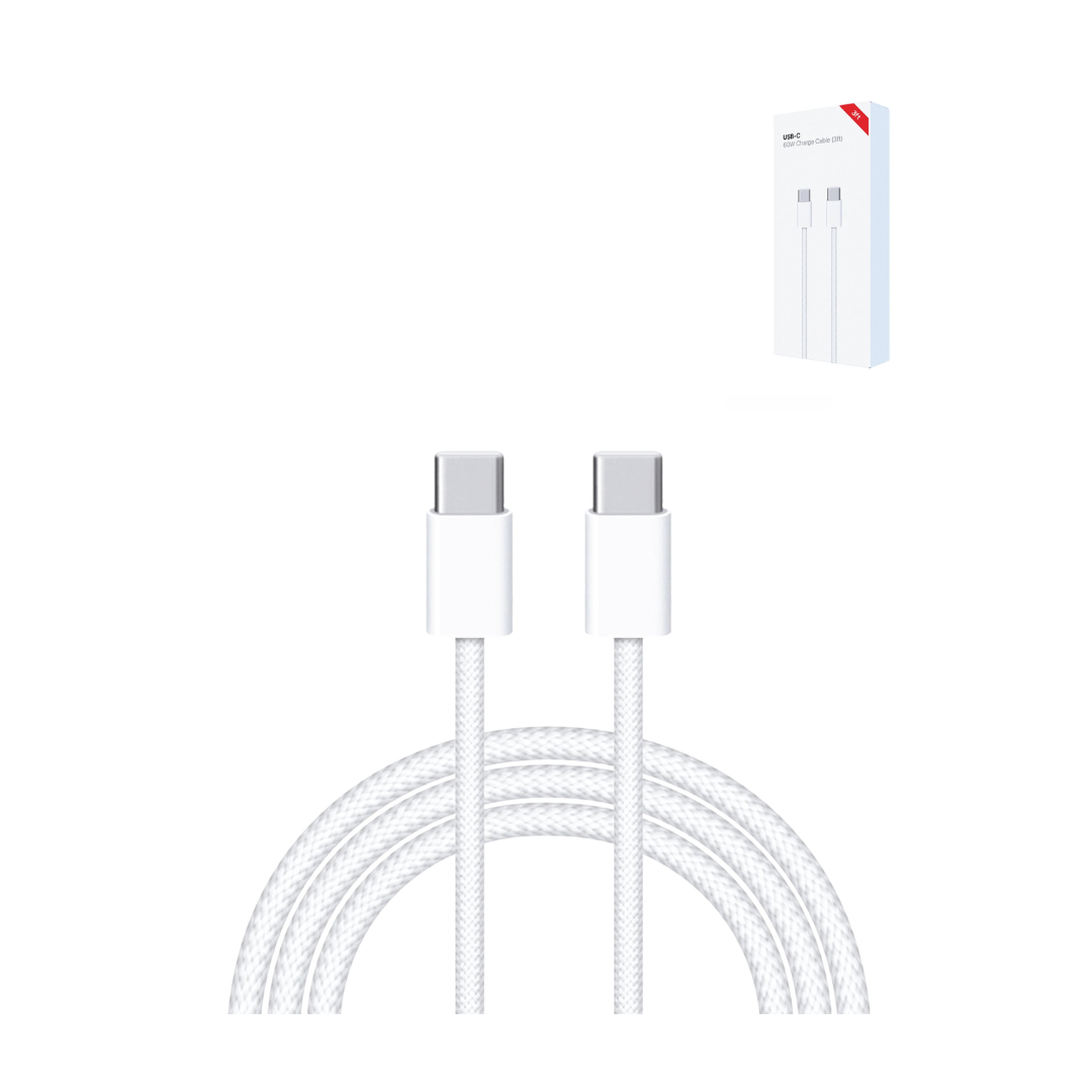Cable de carga rápida USB CC de 60 W para iPhone 16/15 y iPads (90 cm)