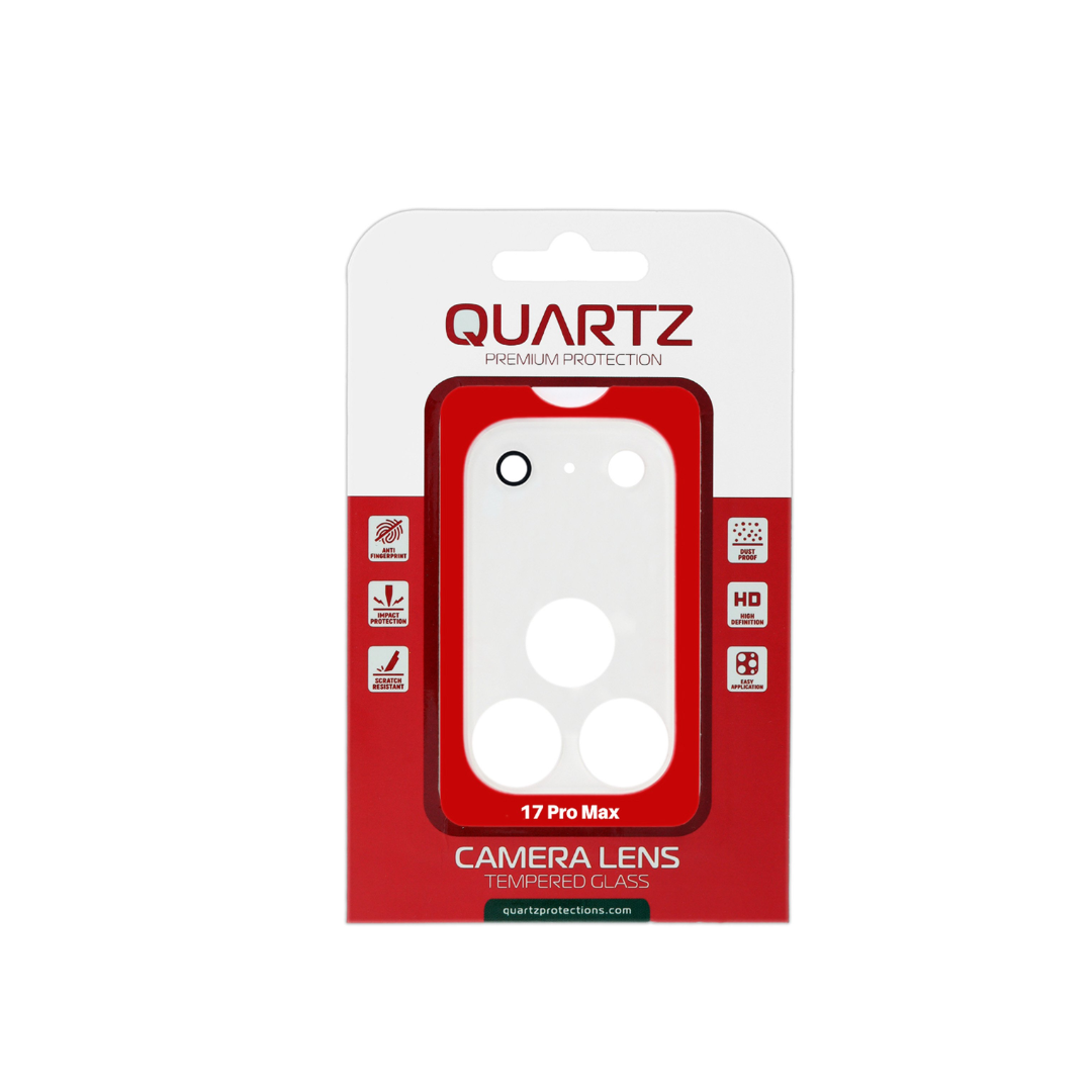 QUARTZ Clear Back Camera Tempered Glass for iPhone 17 Pro