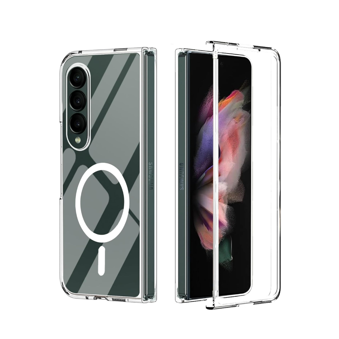 Estuche de carga inalámbrica para Galaxy Z Fold 3 - TRANSPARENTE (cierre inferior completo)