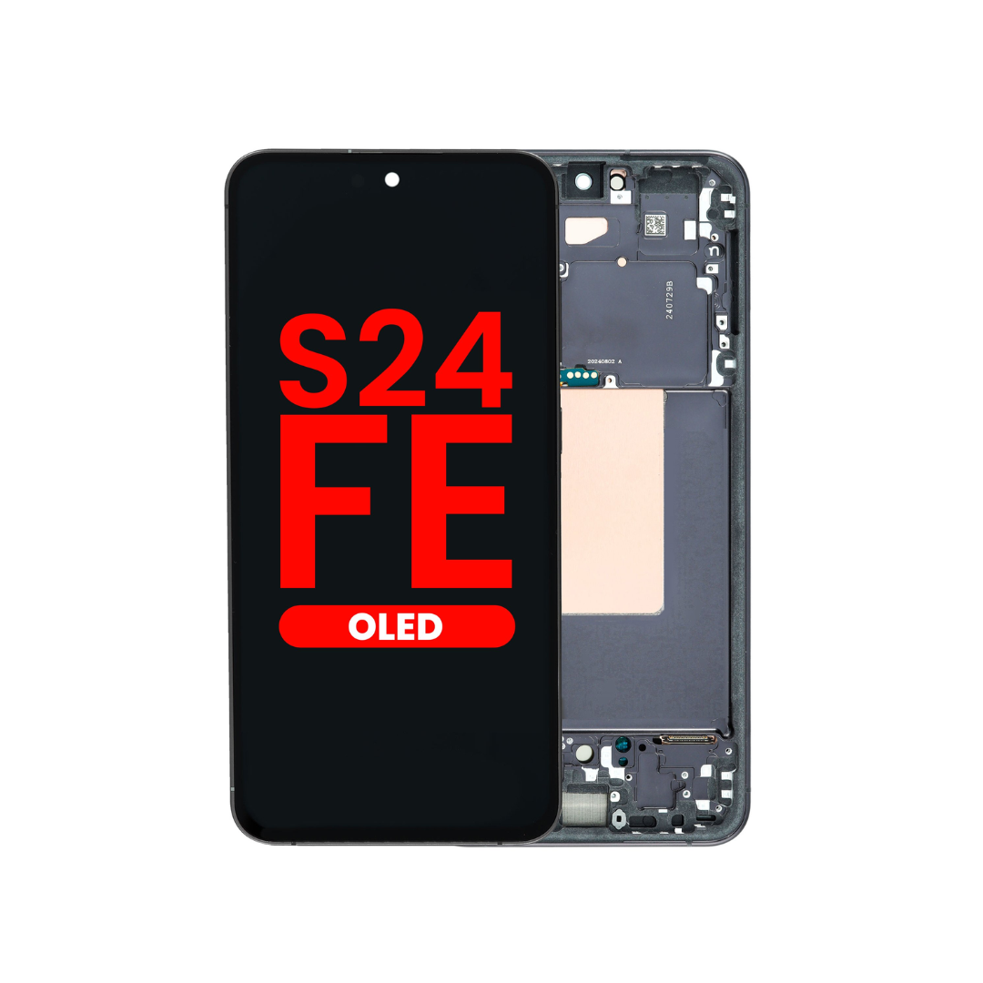 OLED Assembly with Frame for Galaxy S24 FE 5G (S721) (GRAPHITE) (Aftermarket OLED)