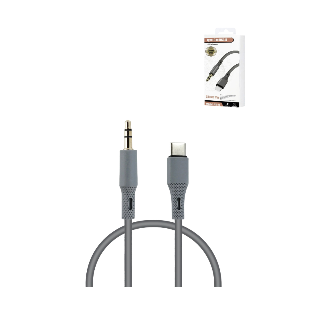 Silicone Wire USB-C to AUX (3ft)