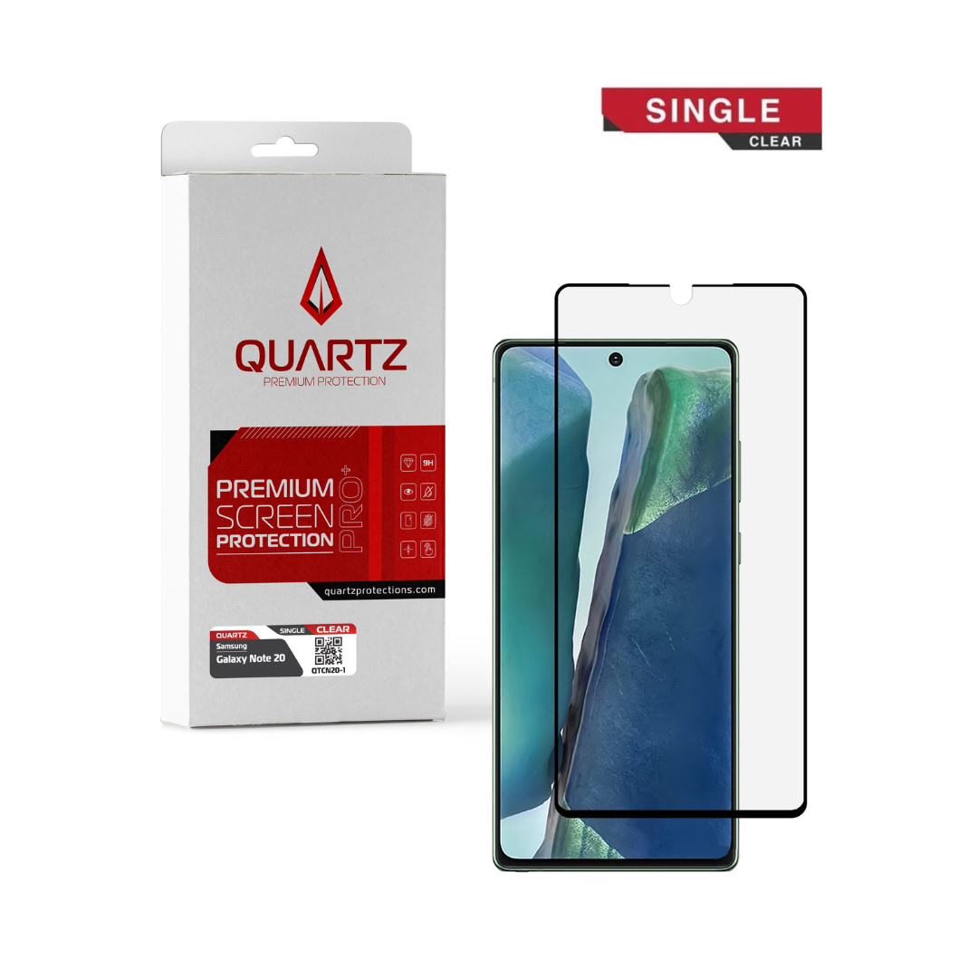 QUARTZ Clear Tempered Glass for Galaxy Note 20 (Single Pack)