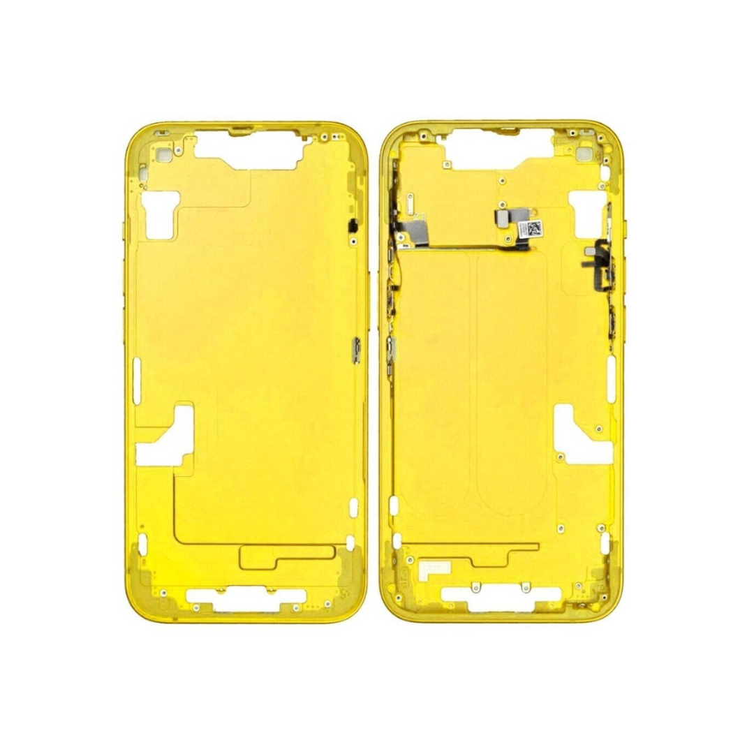 Middle Frame with Small Parts iPhone 14 (YELLOW) (US Version) (OEM Pull A Grade)