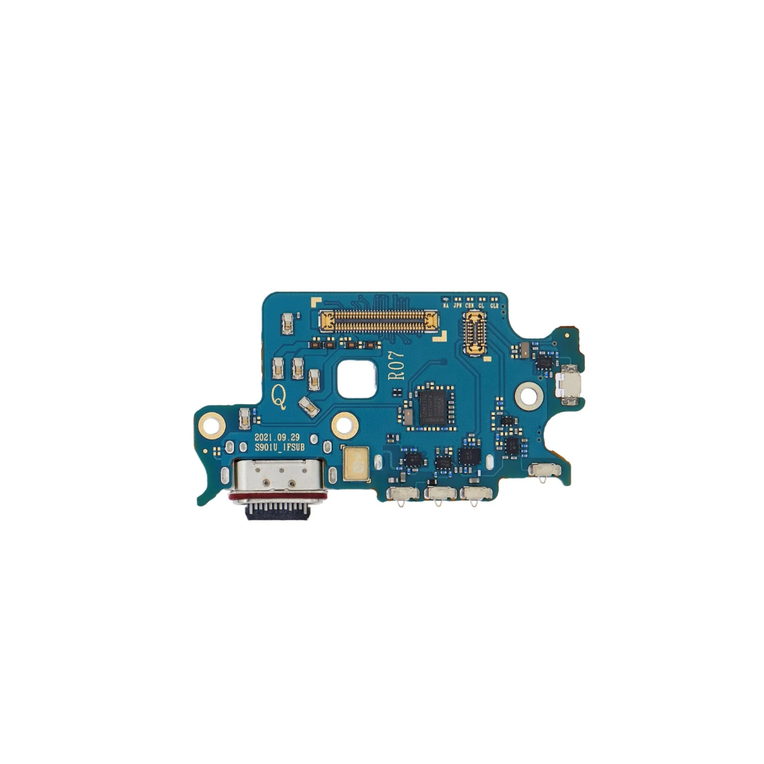 Placa de puerto de carga con lector de tarjeta SIM para Galaxy S22 5G S901U (versión estadounidense)