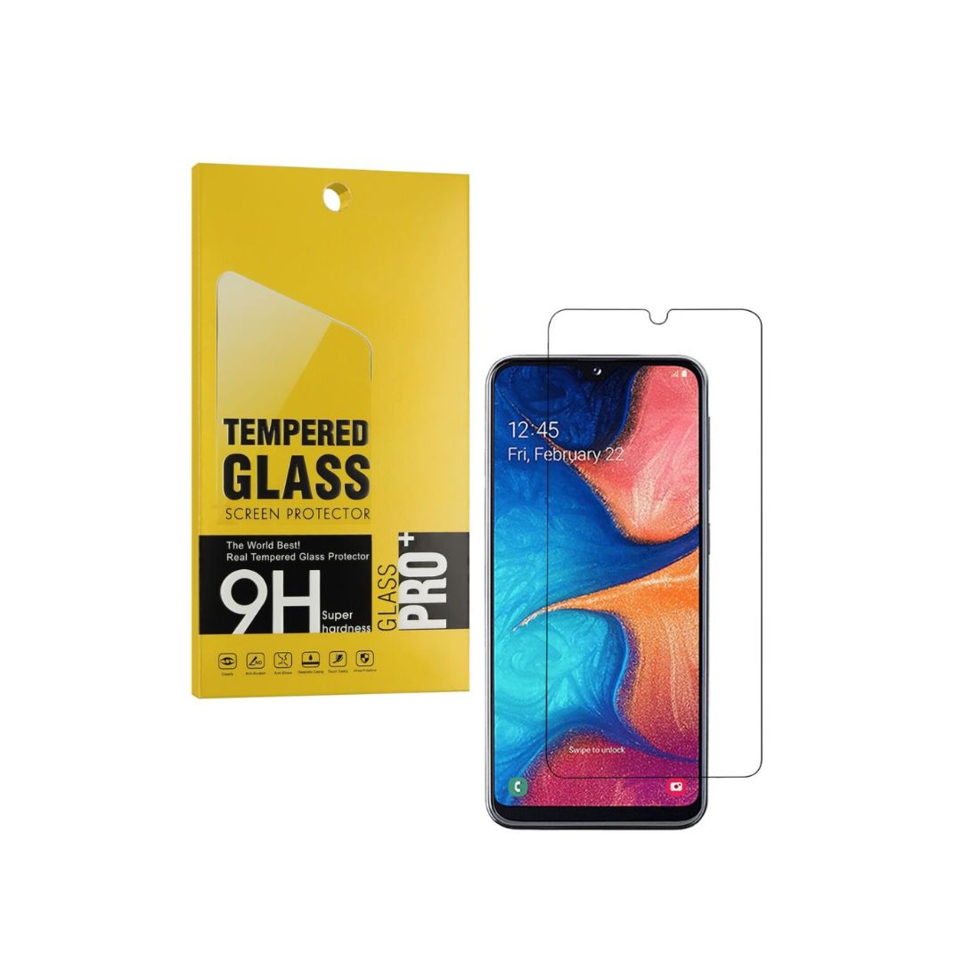 Vidrio templado transparente para Samsung Galaxy A20E (A202) / A10E (A102) (compatible con fundas / 2.5D / 1 pieza)