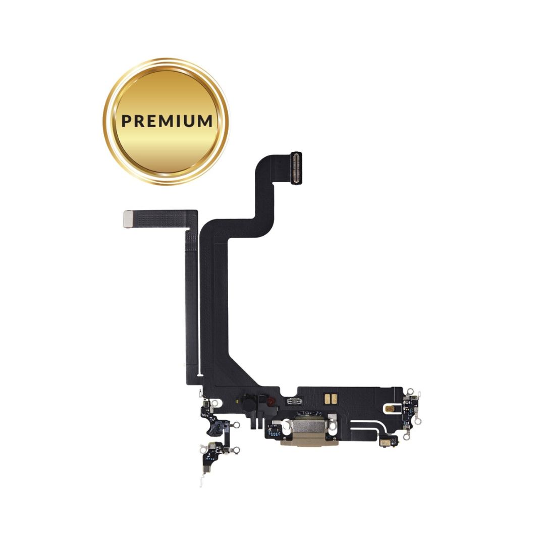 iPhone 14 Pro Max Charging Port Flex Cable (GOLD) (Premium)