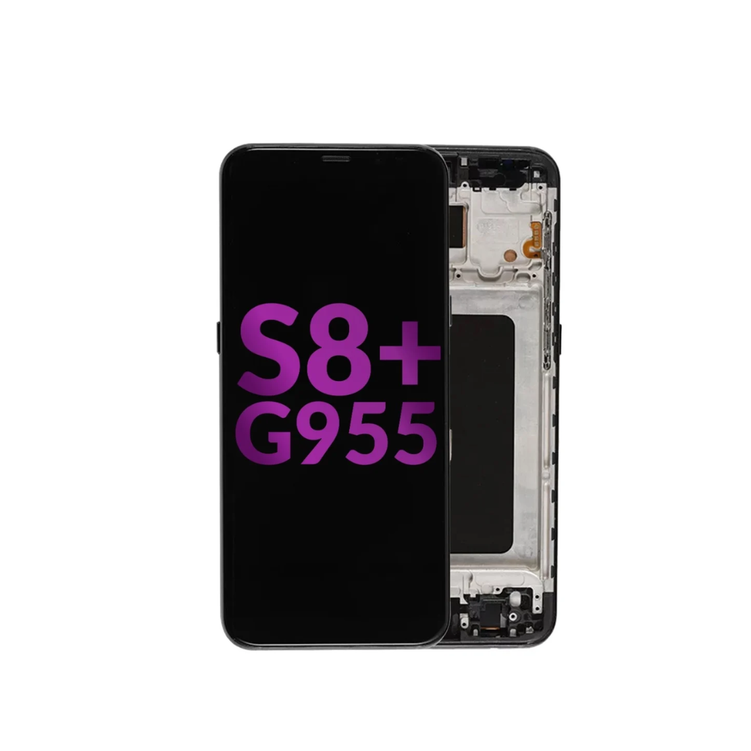 Ensamblaje de LCD con marco para Galaxy S8 Plus (G955) (NEGRO) (Aftermarket INCELL)