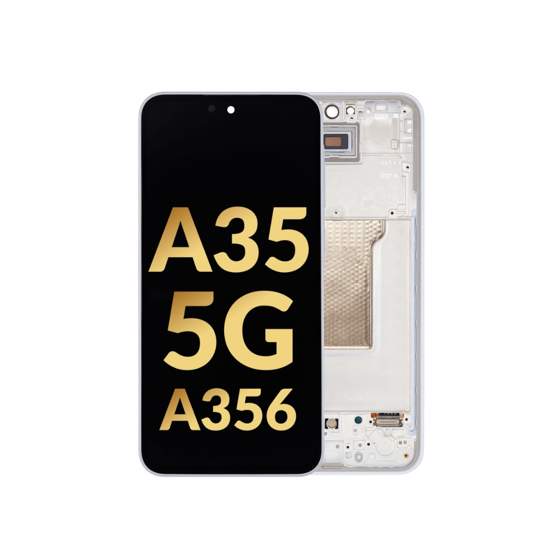 Ensamblaje OLED con marco para Galaxy A35 5G (A356/2024) (AWESOME ICEBLUE) (Premium)