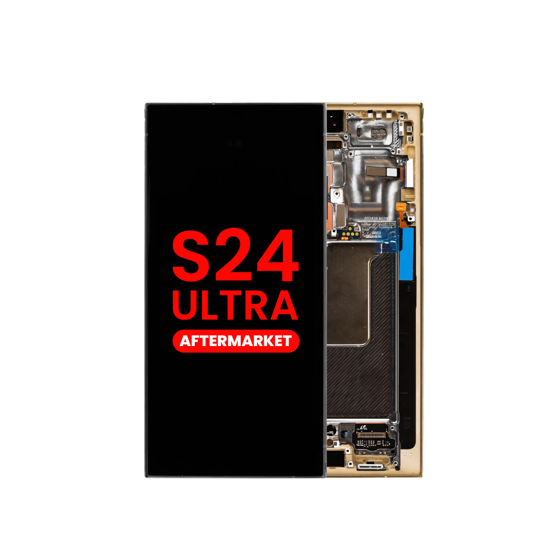OLED Assembly with Frame for S24 Ultra (S928) (TITANIUM YELLOW)