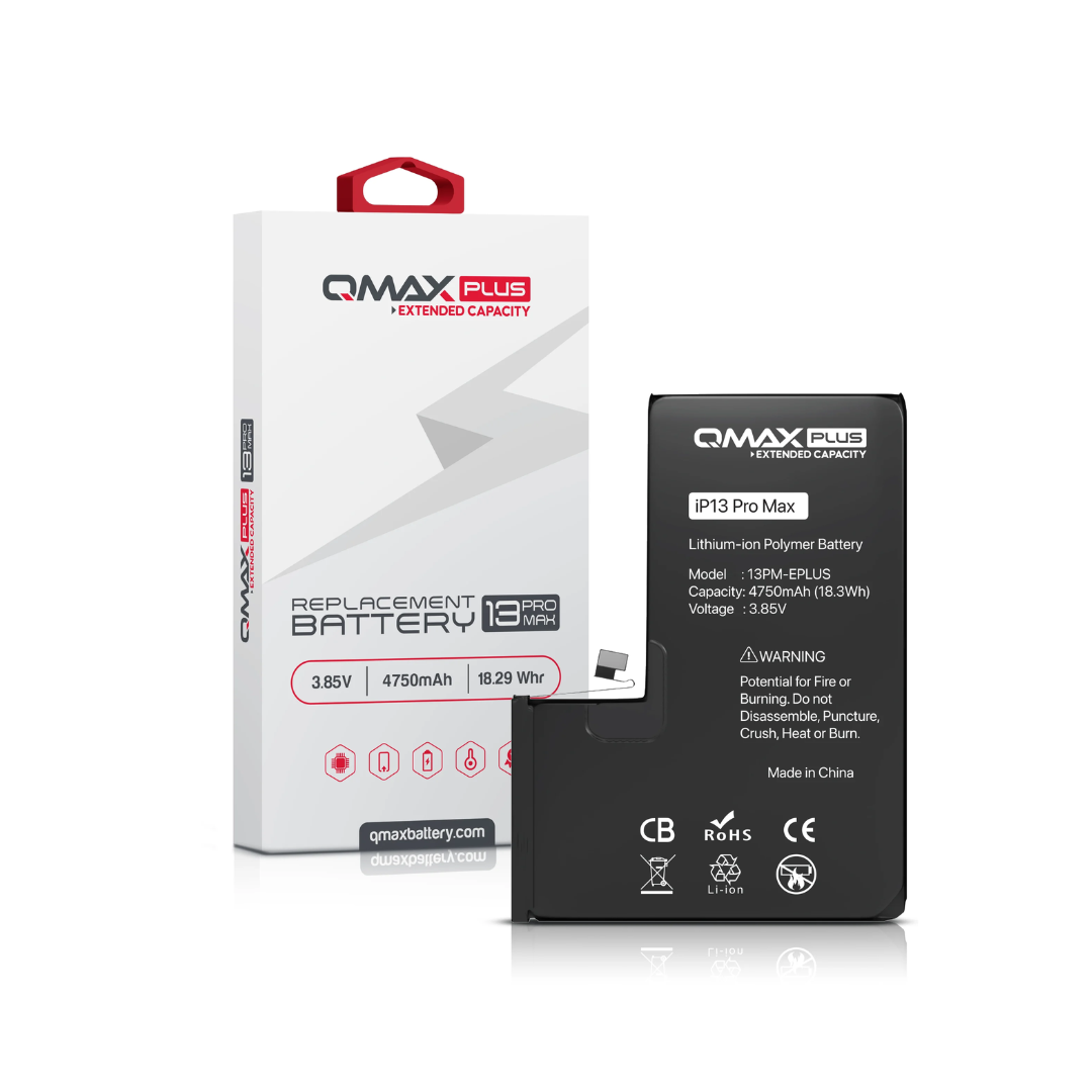 Batería de repuesto de capacidad extendida QMAX Plus para iPhone 13 Pro Max (4750 mAh)