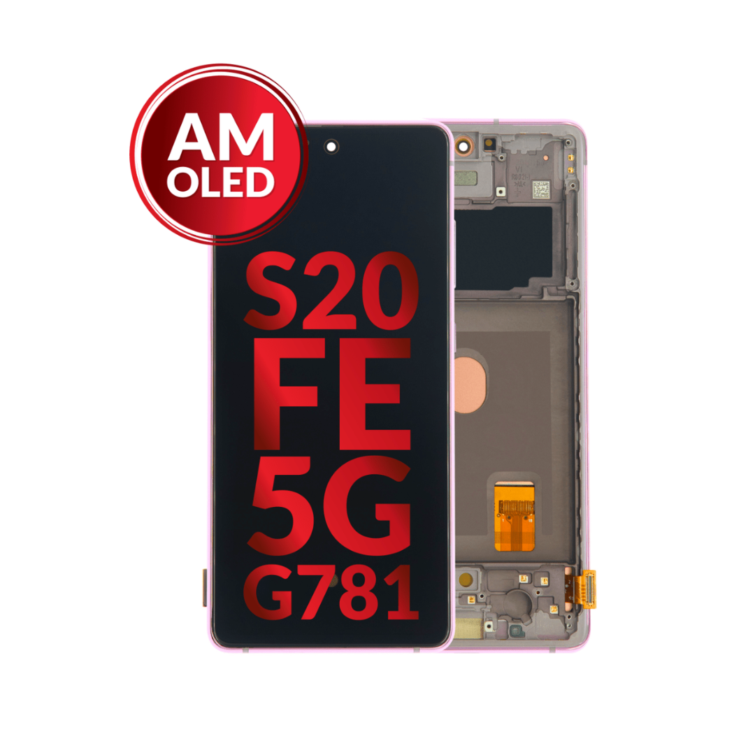 Ensamblaje OLED con marco para Galaxy S20 FE (G780) (LAVANDA NUBE)