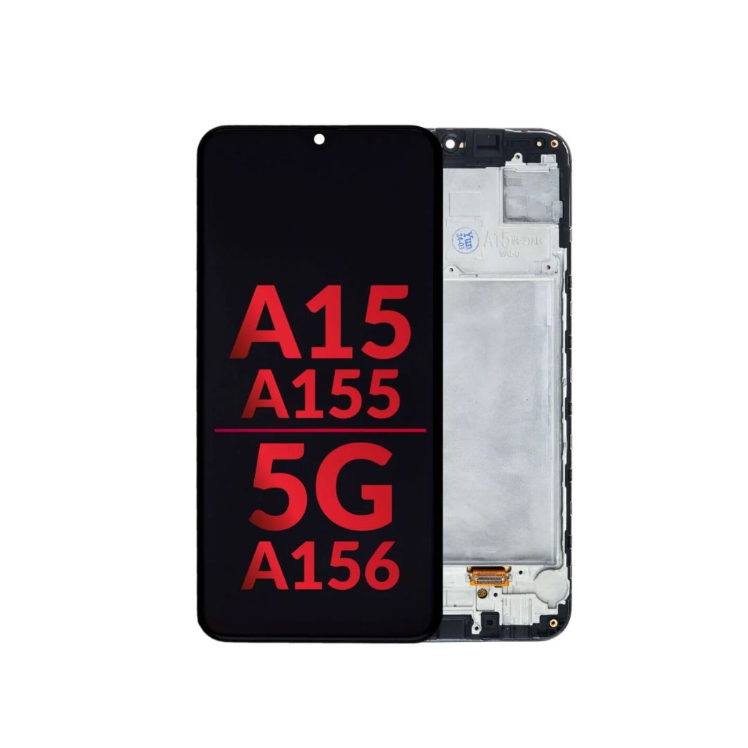 Ensamblaje de OLED con marco para Samsung Galaxy A15 4G (A155/2023)/A15 5G (A156/2023) (OLED de repuesto)