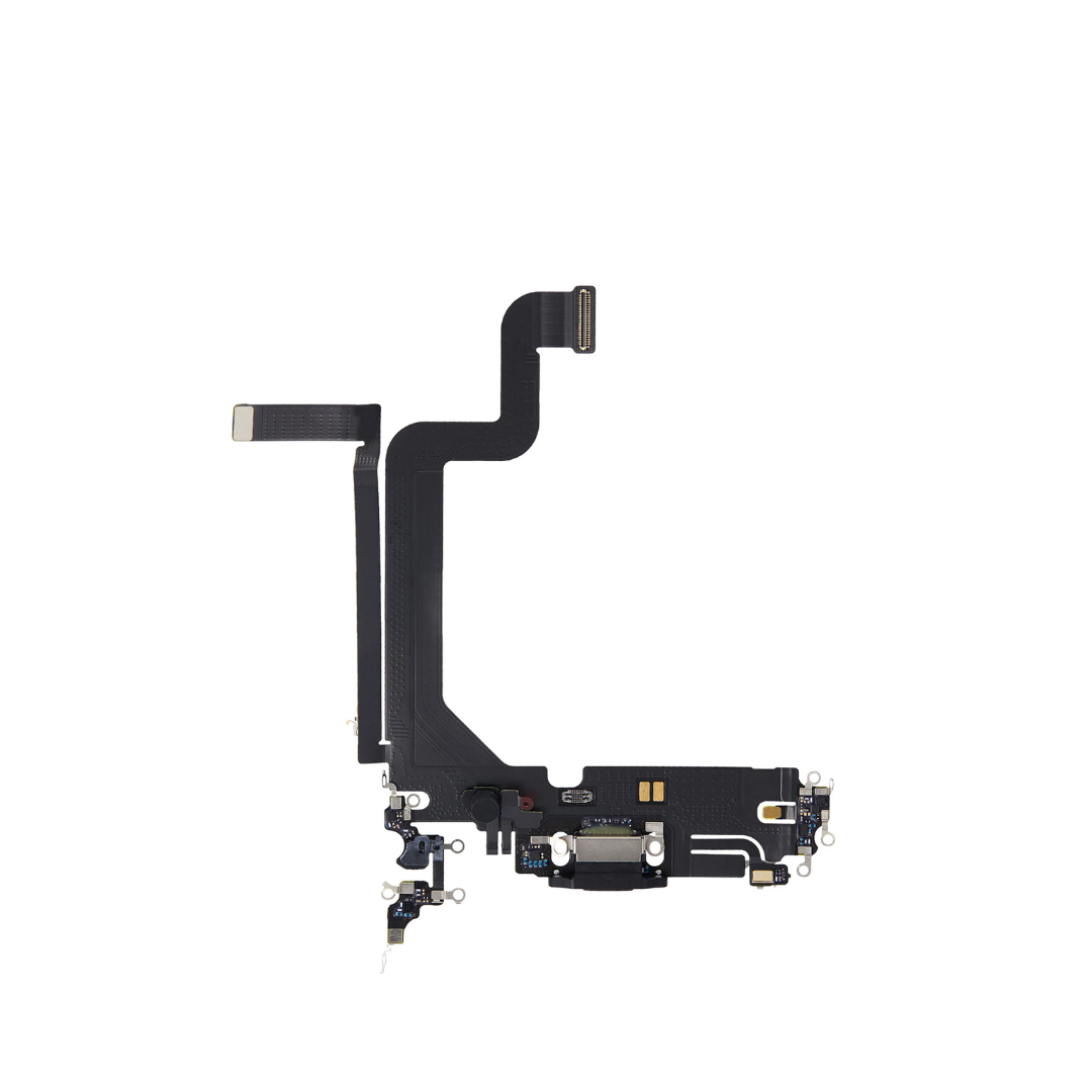 Cable flexible de puerto de carga para iPhone 14 Pro Max (negro espacial) (Premium)