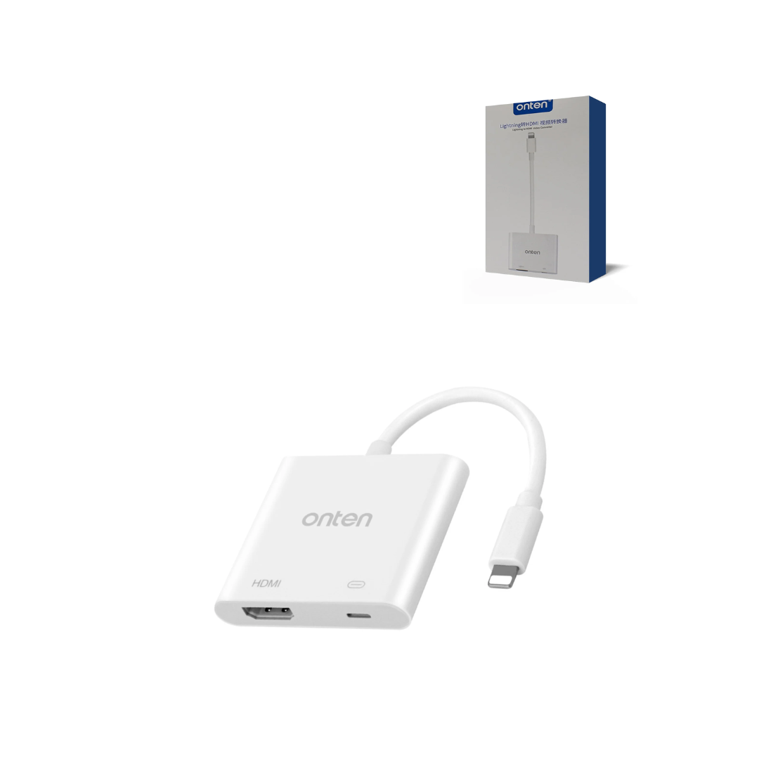 Onten 2in1 USB L to HDMI + PD Converter (With Chip)