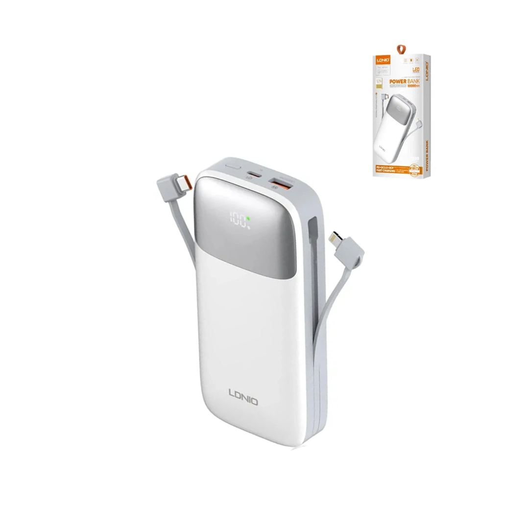 PowerBank LDNIO PQ20 con pantalla digital (BLANCO) (20000mAh / 22.5W)