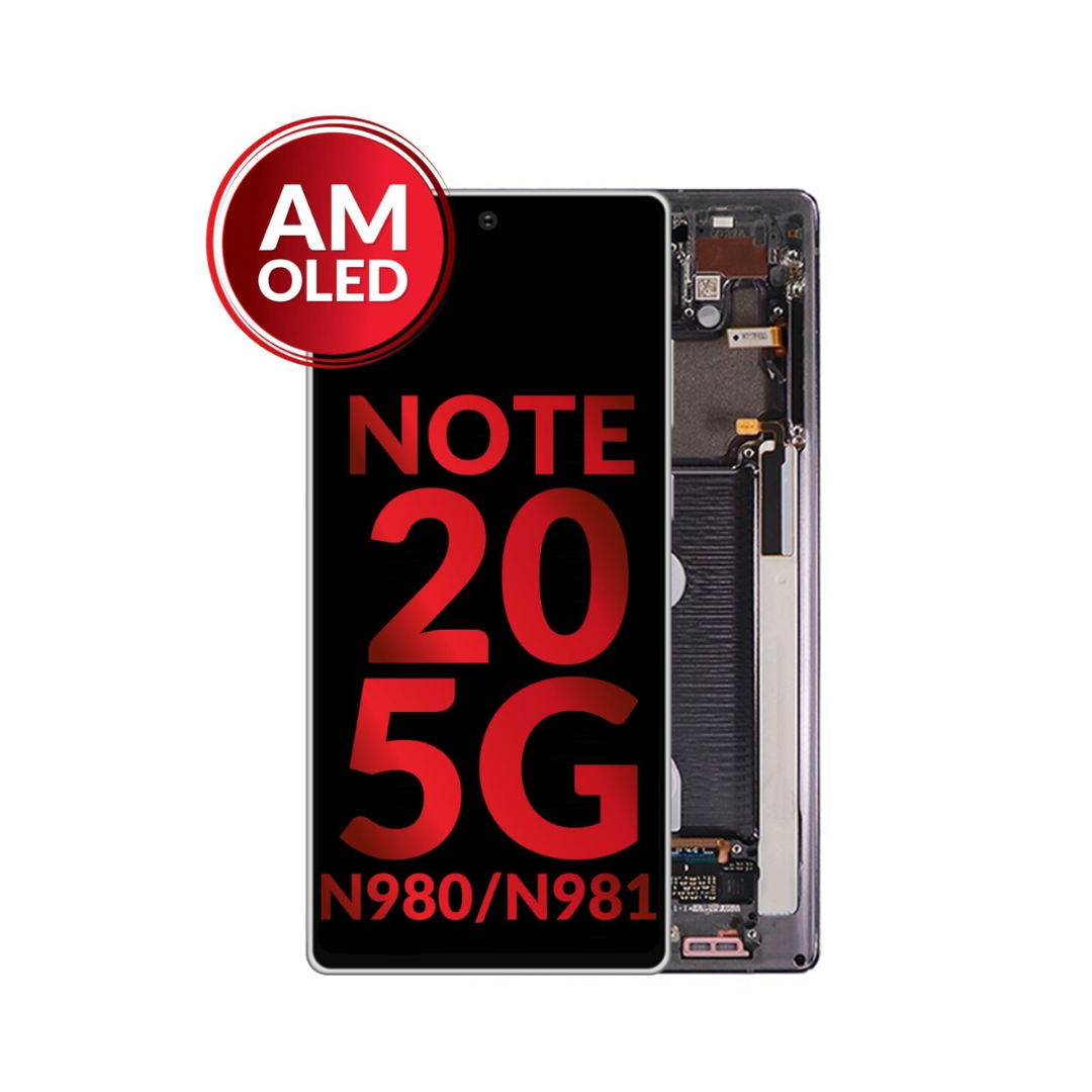 Ensamblaje de OLED con marco para Galaxy Note 20 N980 / N981 (GRIS MÍSTICO) (Mercado de accesorios)