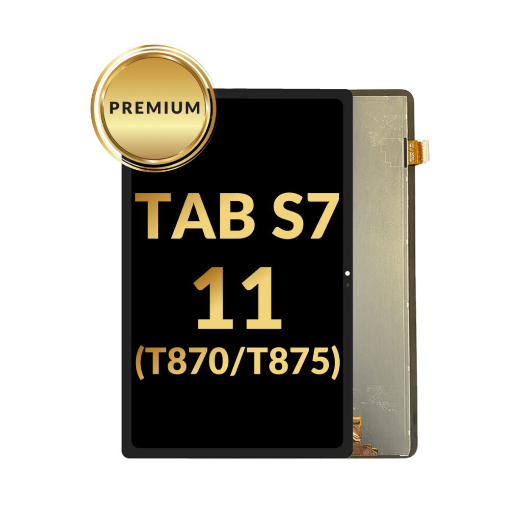 Pantalla LCD sin marco para Galaxy Tab S7 de 11" (T870/T875/T876/T878) (NEGRO) (Premium)