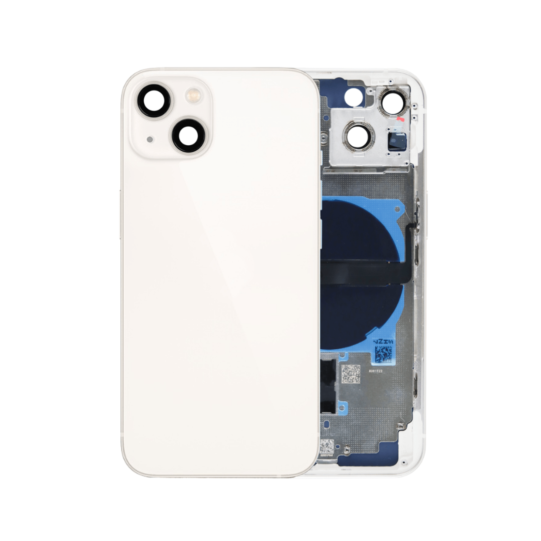 Marco de carcasa trasera con pequeños componentes preinstalados para iPhone 13 (sin logotipo) (versión estadounidense) (STARLIGHT)