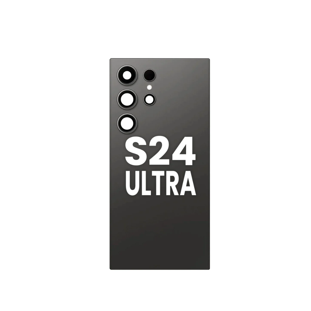 Cristal Trasero con Lente de Cámara y Adhesivo para Galaxy S24 Ultra (TITANIO NEGRO)