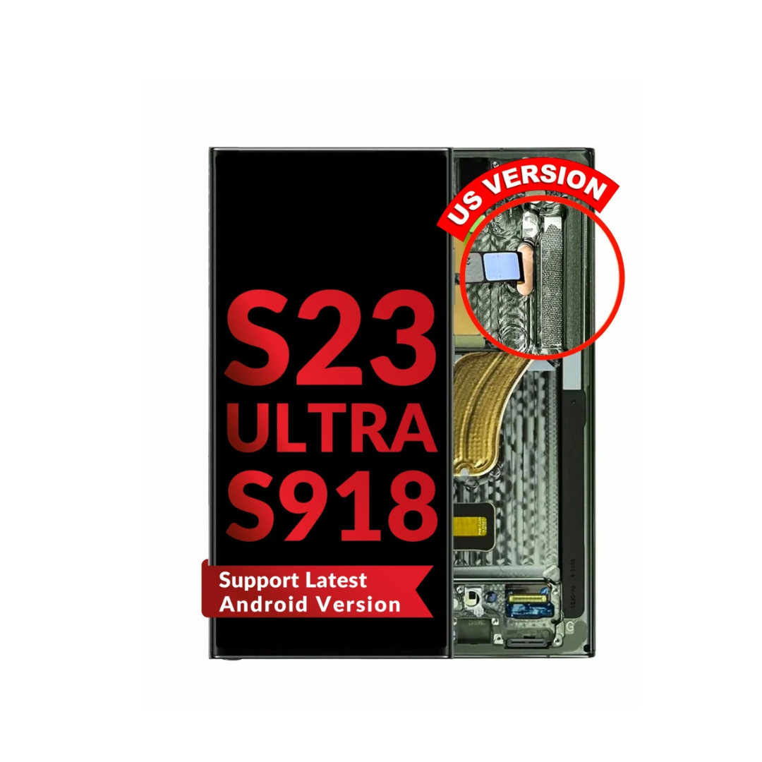 OLED Assembly with Frame for Galaxy S23 Ultra (S918) (GREEN) (Aftermarket OLED)