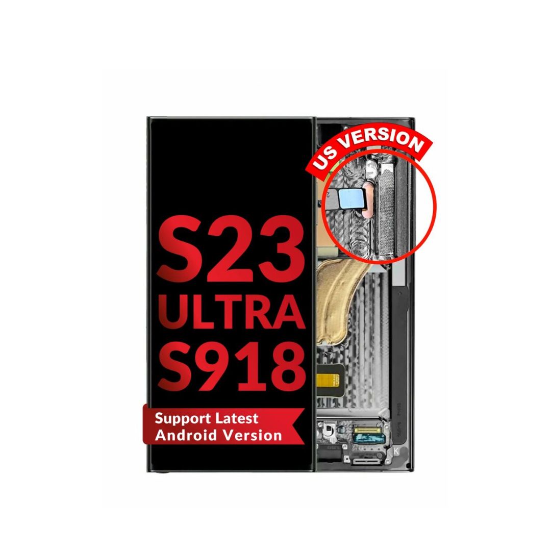Samsung Galaxy S23 Ultra S918 OLED Assembly w/Frame (GRAPHITE) (Aftermarket)