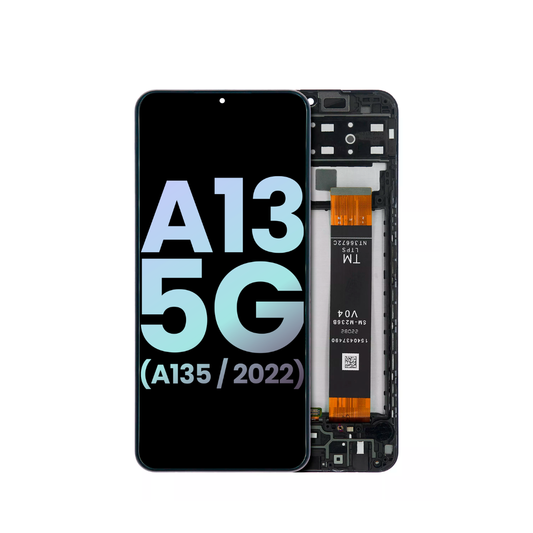Ensamblaje de LCD con marco compatible con Samsung Galaxy A13 4G (A135 / 2022) (Service Pack) (Todos los colores)