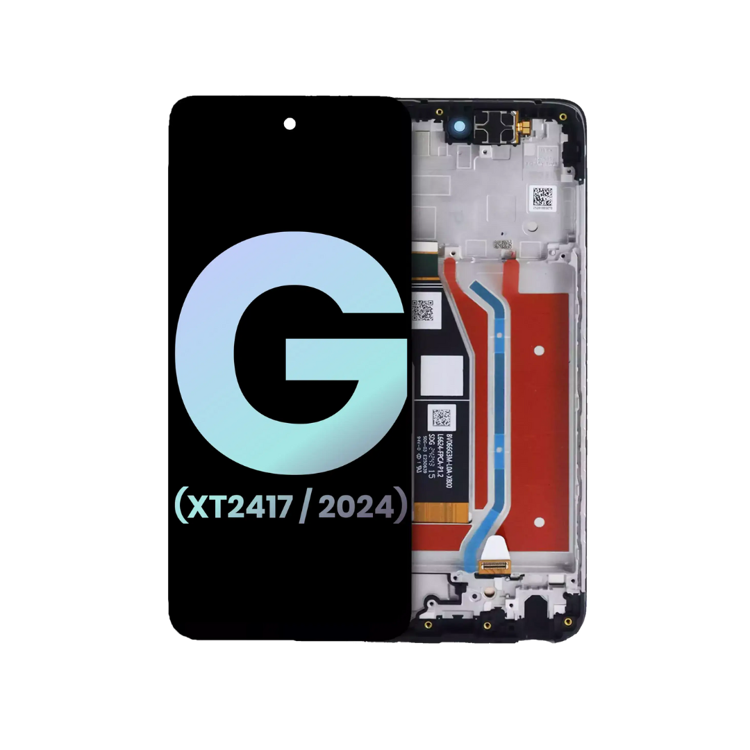 Pantalla LCD con marco compatible con Motorola Moto G 5G (XT2417/2024) (OEM original) (Verde salvia)