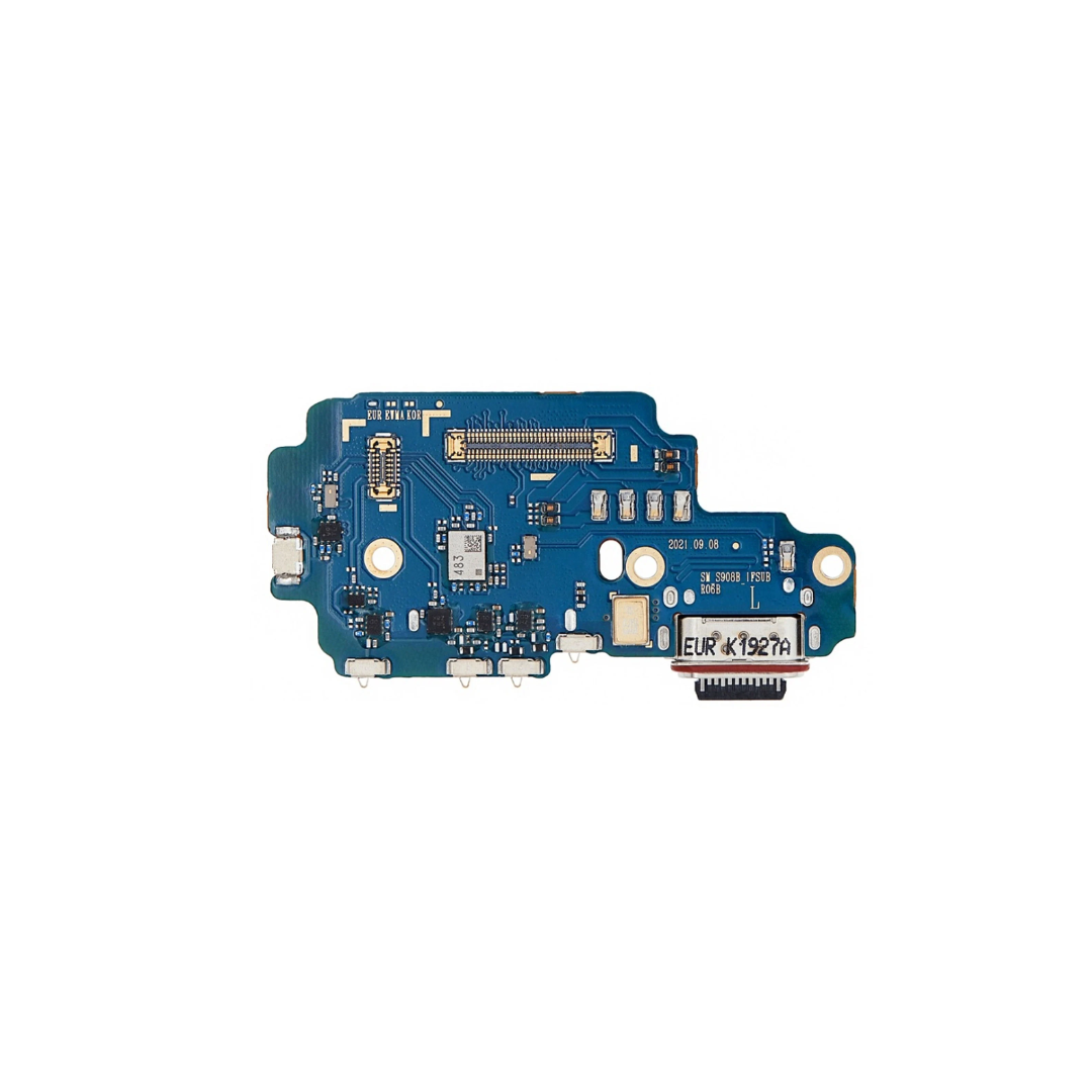 Placa de puerto de carga para Galaxy S22 Ultra 5G S908B con lector de tarjetas SIM (S908B/N) (versión internacional)