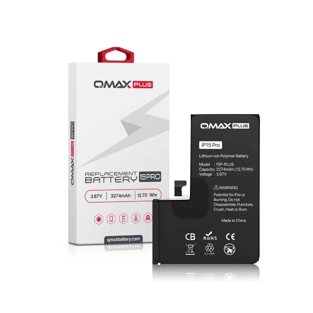 QMAX Plus Replacement Battery for iPhone 15 Pro