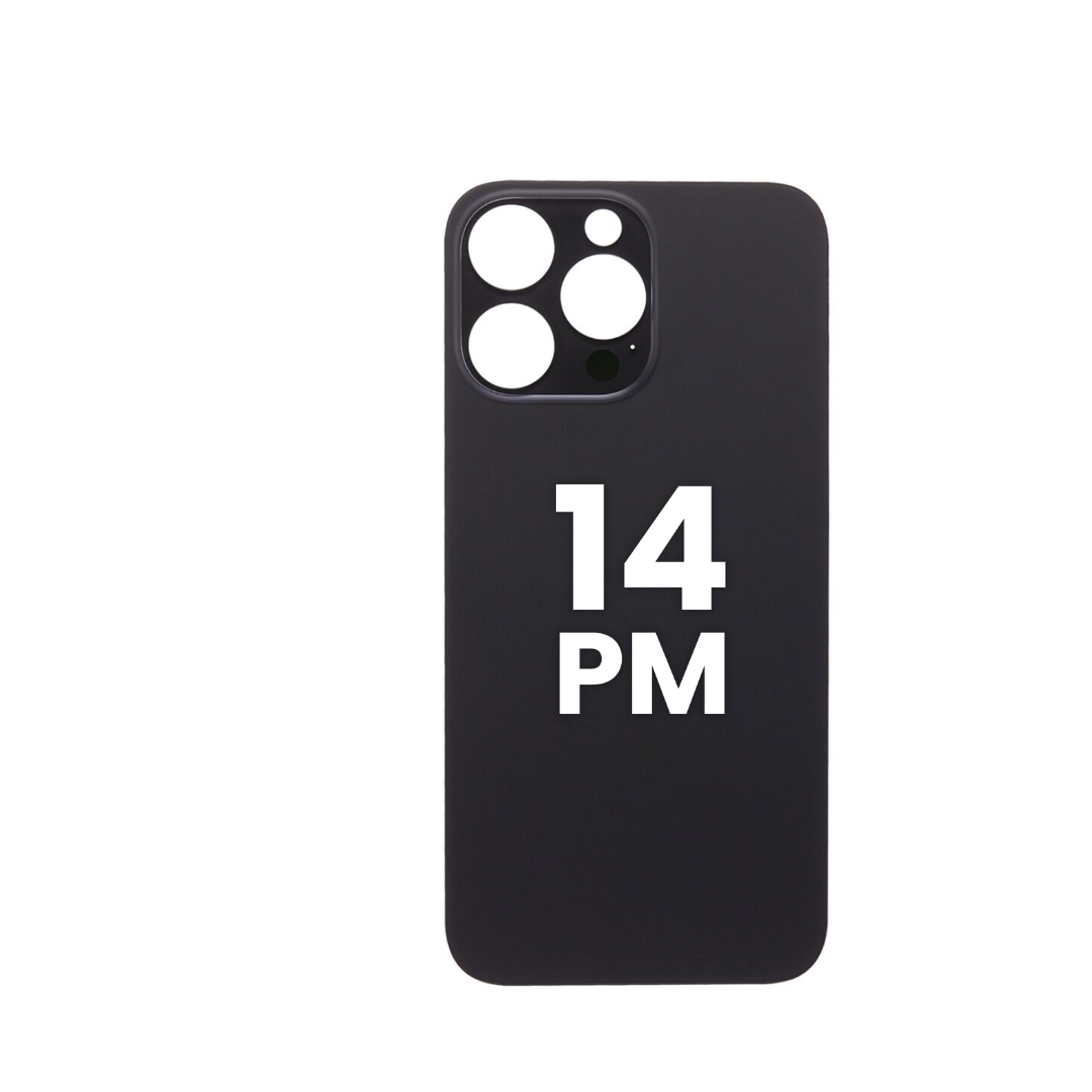 iPhone 14 Pro Max Back Glass (Bigger Camera Hole) (SPACE BLACK) (NO LOGO)