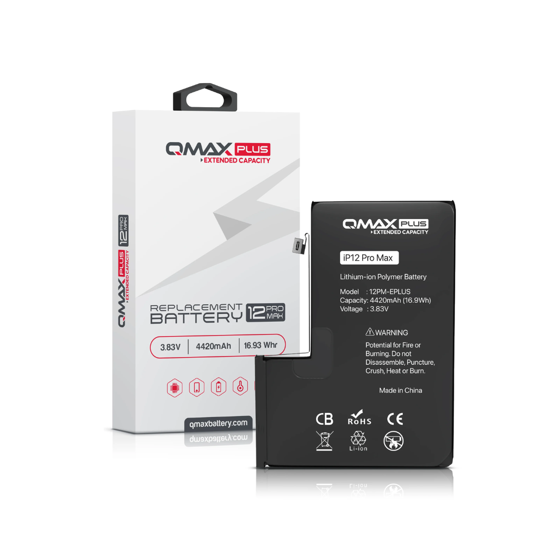 Batería de repuesto de capacidad extendida QMAX Plus para iPhone 12 Pro Max (4420 mAH)