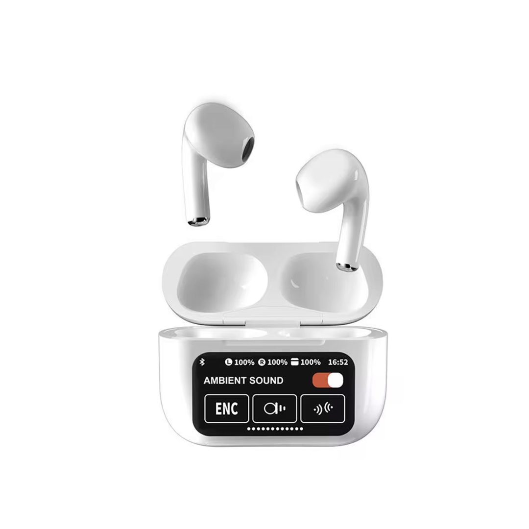 Wireless Noise Cancelling Bluetooth A10 Pro Earbuds with Touch Screen and Smart Charging Case