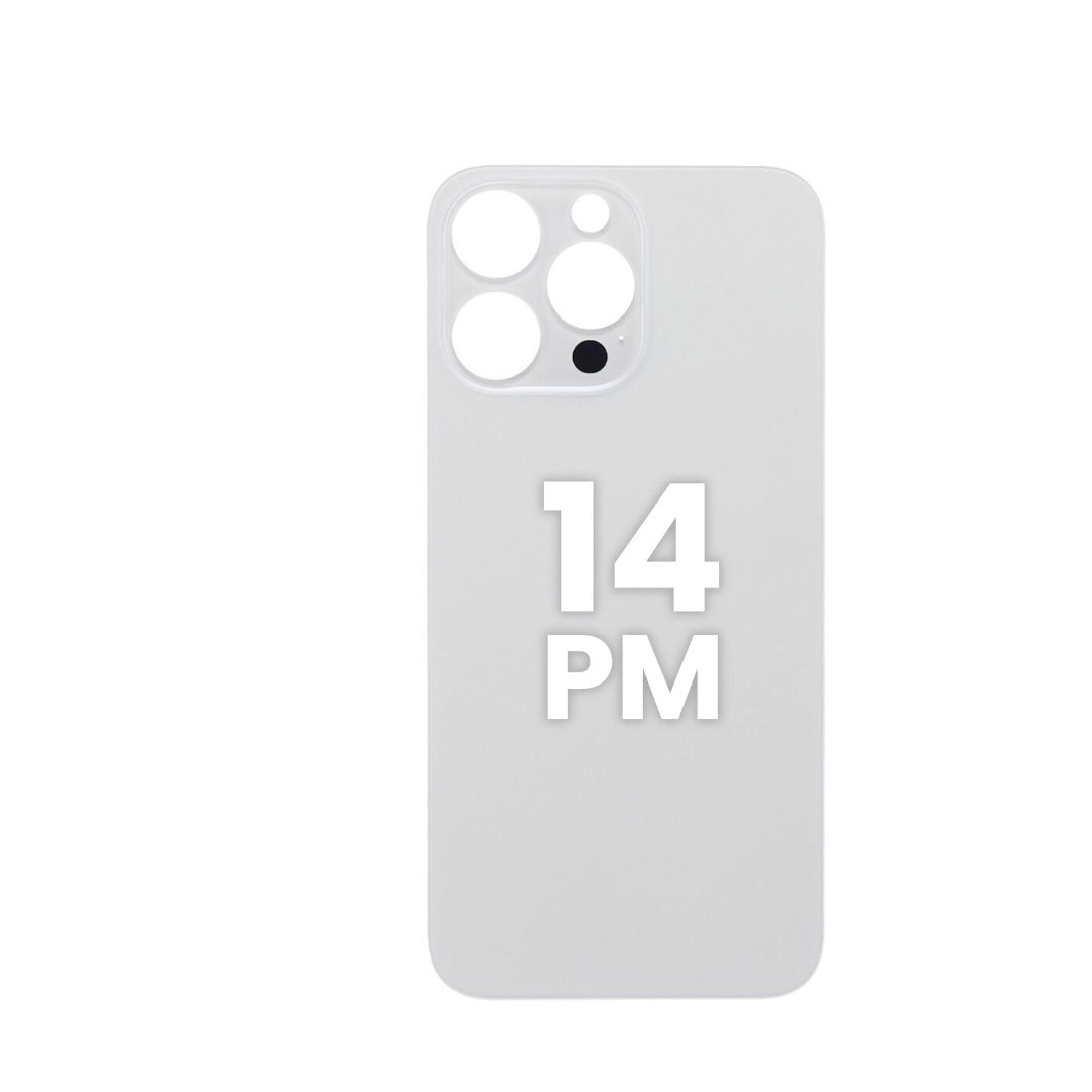 iPhone 14 Pro Max Back Glass (Bigger Camera Hole) (WHITE) (NO LOGO)