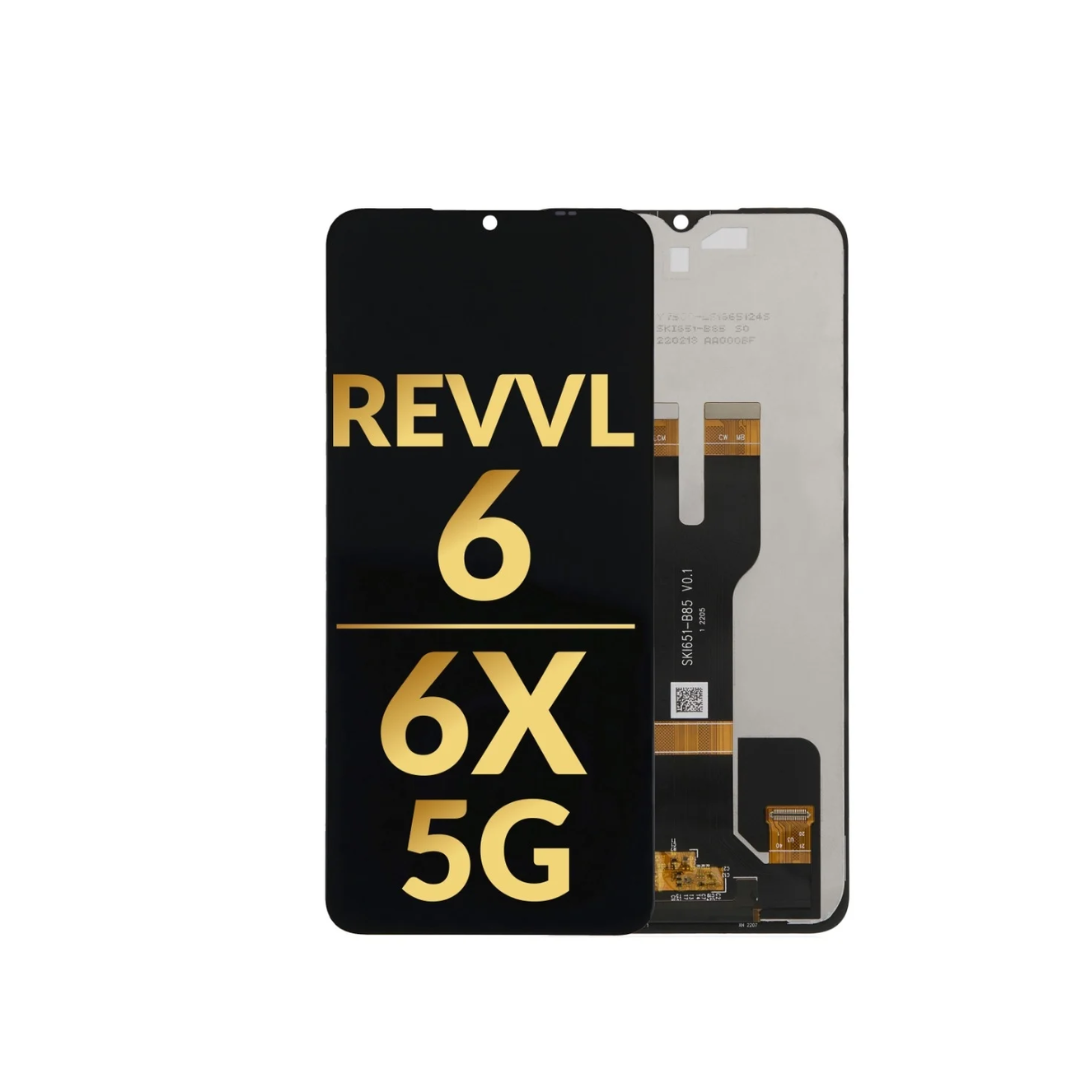 Conjunto de pantalla LCD para T-Mobile Revvl 6 / Revvl 6X 5G / Cricket Icon 4 (NEGRO) (Premium)