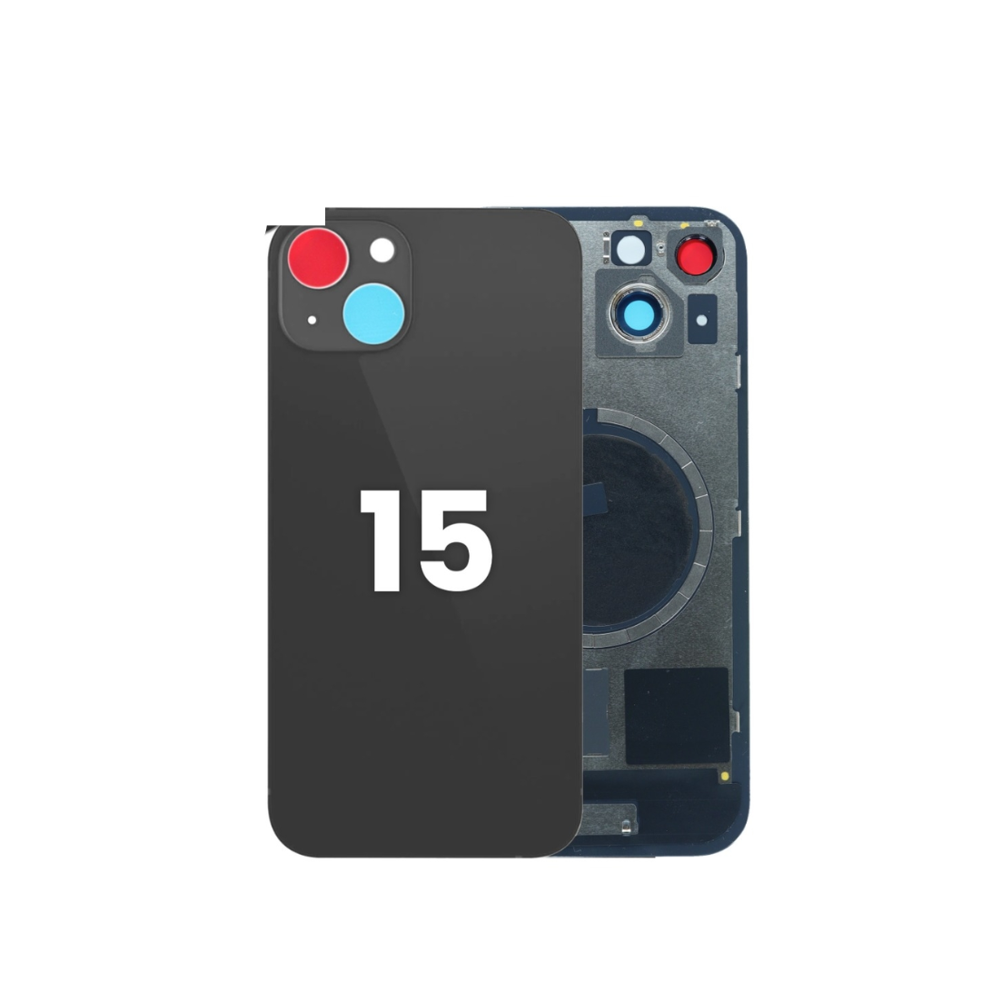 iPhone 15 Back Glass (BLACK) (NO LOGO)