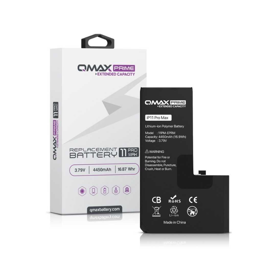 QMAX Prime Extended Capacity Replacement Battery for iPhone 11 Pro Max