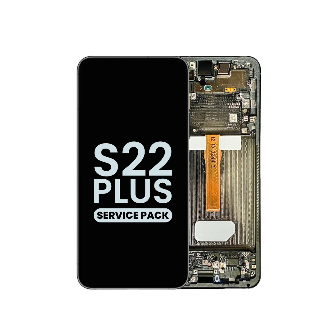 OLED Assembly with Frame for Galaxy S22 Plus S906 (PHANTOM BLACK) (Service Pack)