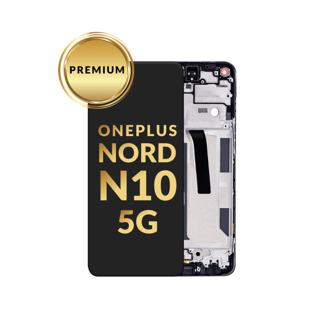 Ensamblaje de pantalla LCD con marco para OnePlus Nord N10 5G (NEGRO) (Premium)