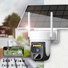 FHD Solar-Powered Pan Tilt Security Camera - 360° Built-in Battery