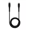 3 ft MFI Lightning To USB Type C Cable (AmpSentrix) (Alpha) (Black)