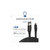 Cable MFI Lightning a USB tipo A de 3 pies (AmpSentrix) (Alpha) (negro)