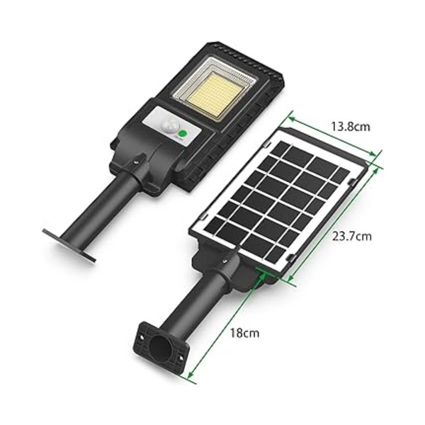 Farola Solar 156 Leds/60w/1.500 Lúmenes Paquete De 2 Piezas