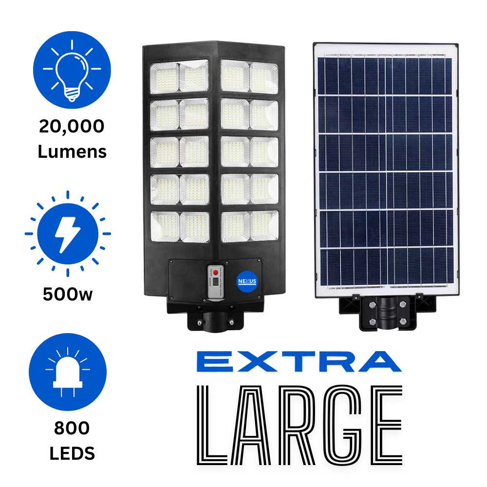 Solar Street Light 800 Leds/500w/20,000 Lumens With Remote Control