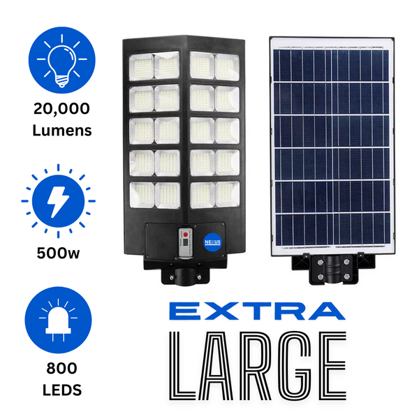 Farola Solar 800 Leds/500w/20.000 Lúmenes Con Mando A Distancia