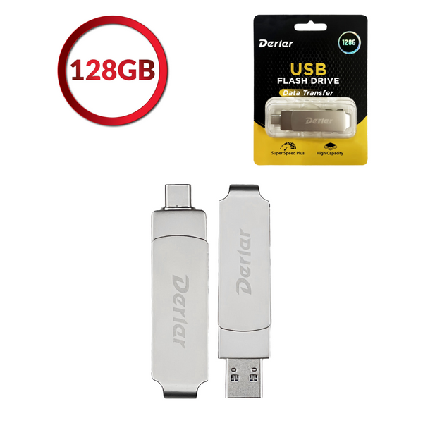 Derlar Dual USB 3.2 Type A + C USB Storage (128GB)