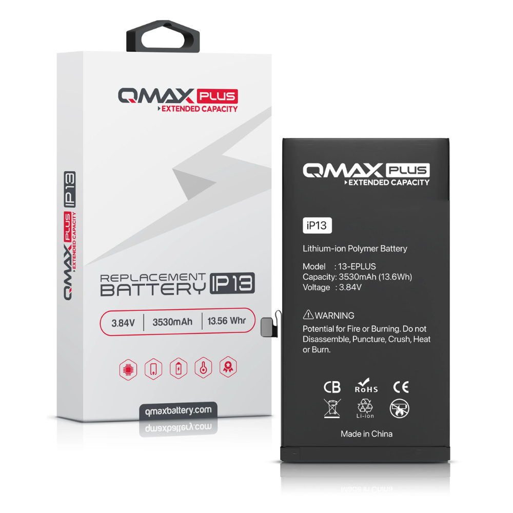 QMAX Plus iPhone 13 Extended Capacity Replacement Battery (3530 mAh)