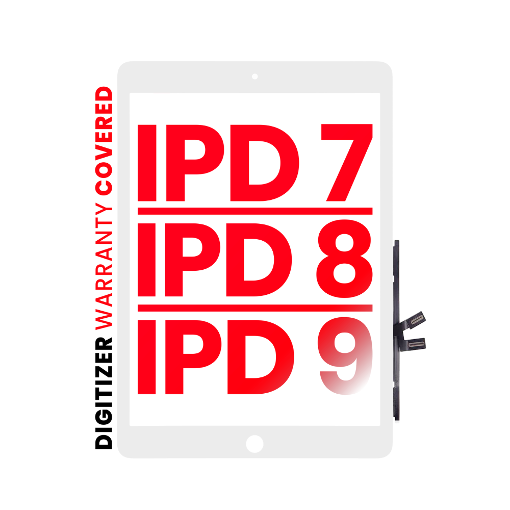 Digitalizador compatible con iPad 7 (2019) / iPad 8 (2020) / iPad 9 (2021) (Aftermarket Pro: XO7) (Blanco)