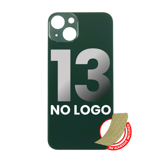 Vidrio trasero con adhesivo 3M compatible con iPhone 13 (sin logotipo / orificio para cámara grande) (verde) 